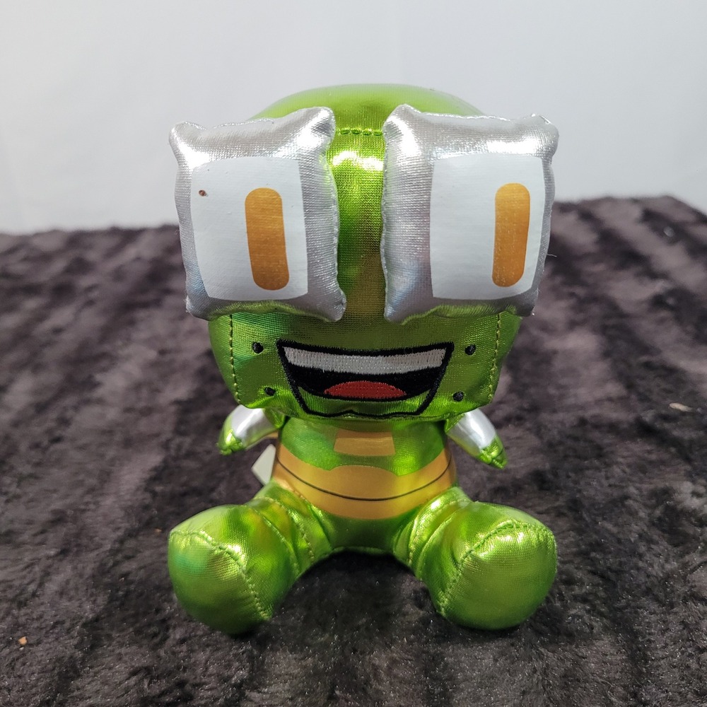 Unspeakable Metallic Green Robot Plush Toy YouTube Gaming Collectible Figure